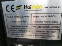 Minibagger HM 10 Hofmann ohne Kabine